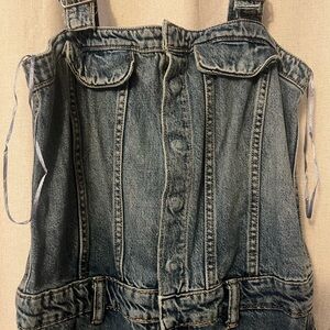 Zara women’s denim overalls